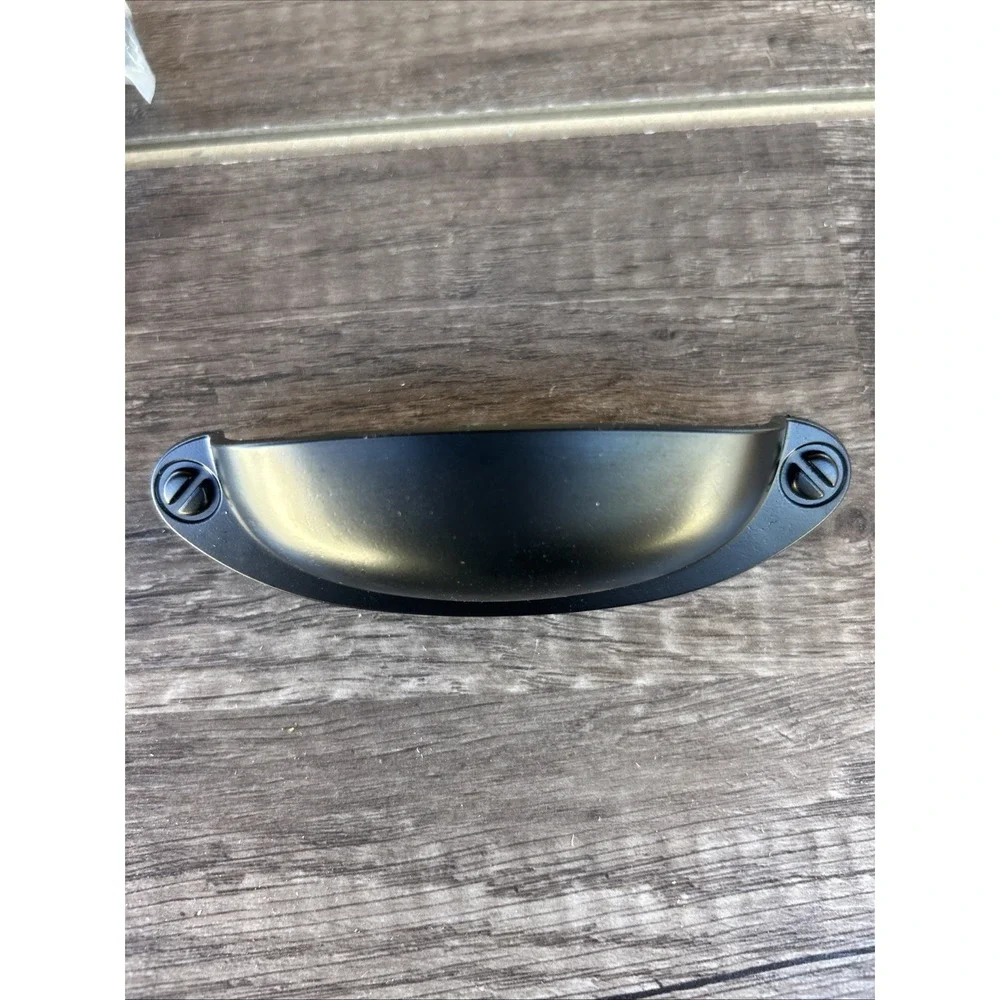 Cabinet Hardware‎ Flat Black Cabinet Cup Pulls Lot Of 6